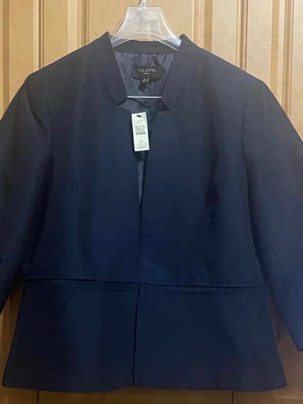 NWT Talbots Petites Women's Elegant Dark Blue Blazer Size 16P